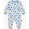 Magnetic Footie BLUE XOXO - Footie Pajamas - 2