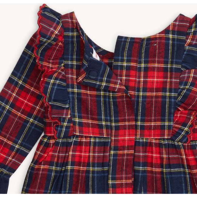 Magnetic Ruffle Romper HOLIDAY PLAID - Rompers - 2