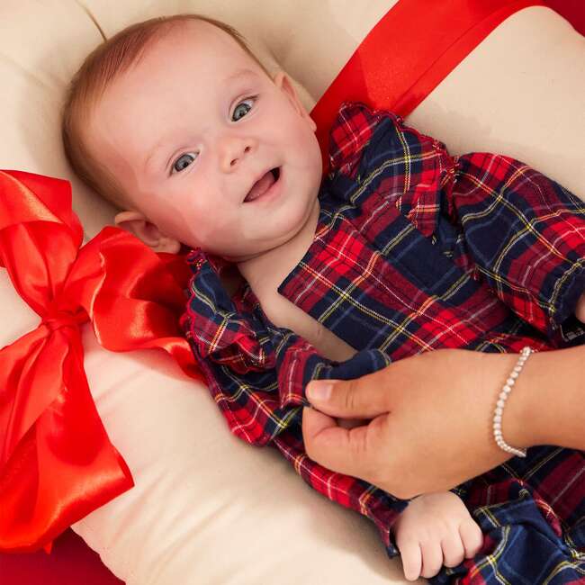 Magnetic Ruffle Romper HOLIDAY PLAID - Rompers - 5