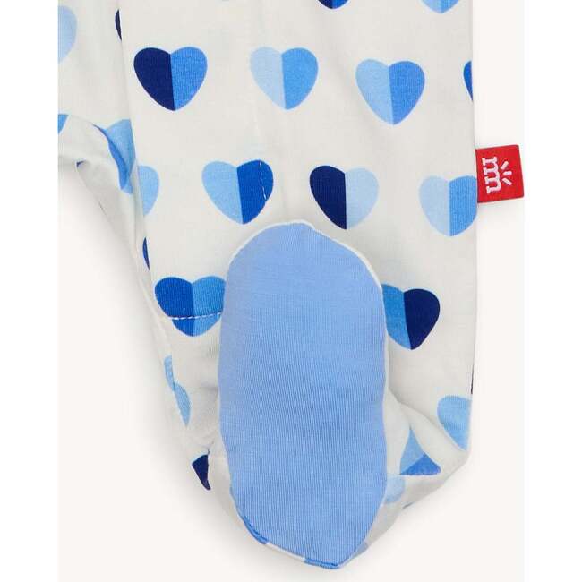 Magnetic Footie BLUE XOXO - Footie Pajamas - 4