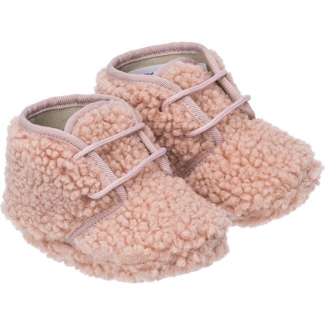 Shearling Baby Bootie, Pink
