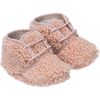 Shearling Baby Bootie, Pink - Booties - 1 - thumbnail