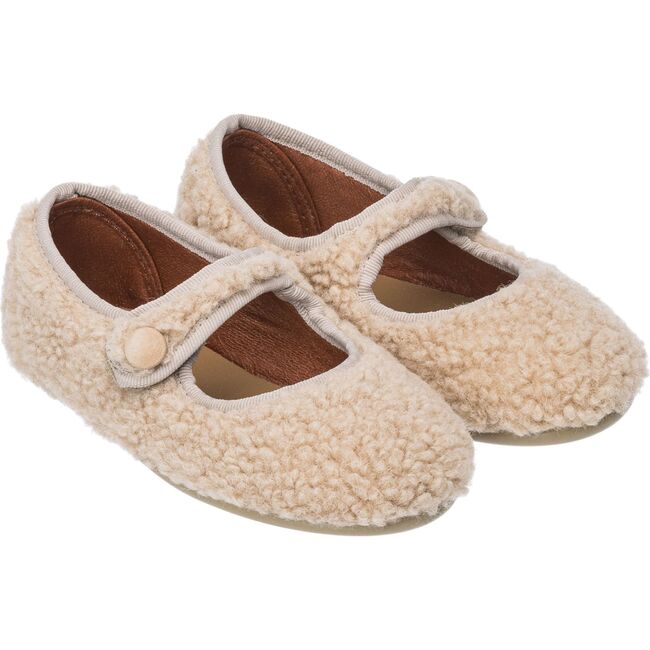 Shearling Mary Jane, Beige