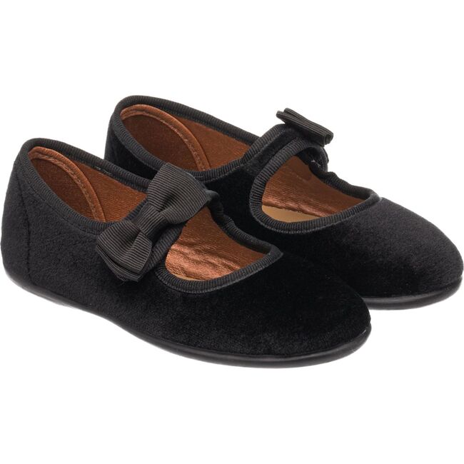 Velvet Bow Mary Jane, Black