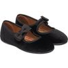 Velvet Bow Mary Jane, Black - Mary Janes - 1 - thumbnail