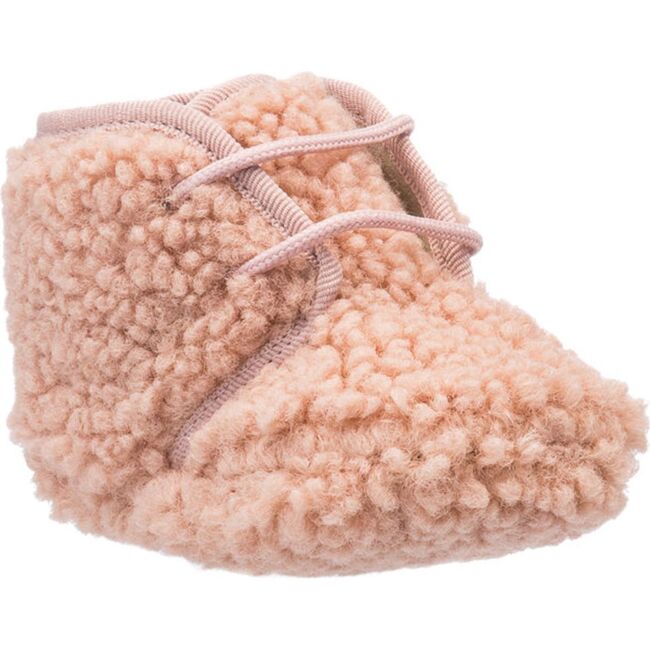 Shearling Baby Bootie, Pink - Booties - 2