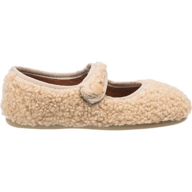 Shearling Mary Jane, Beige - Mary Janes - 3