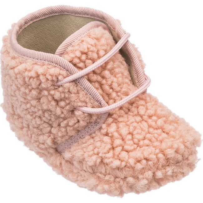 Shearling Baby Bootie, Pink - Booties - 5