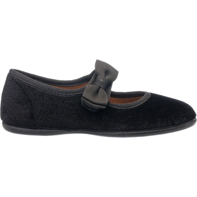 Velvet Bow Mary Jane, Black - Mary Janes - 3