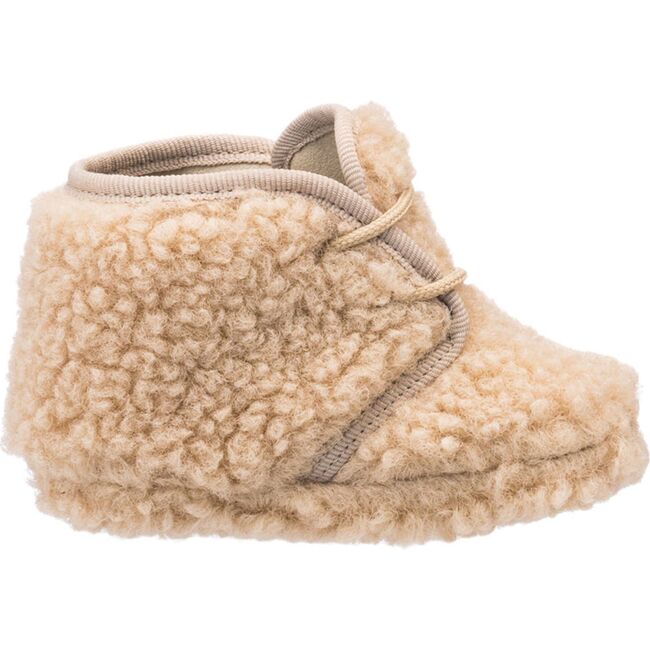 Shearling Baby Bootie, Beige - Booties - 2