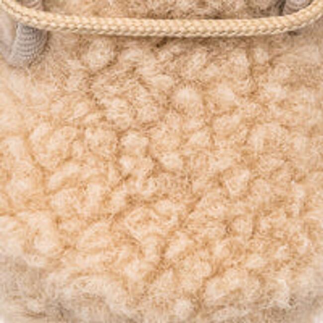 Shearling Baby Bootie, Beige - Booties - 4