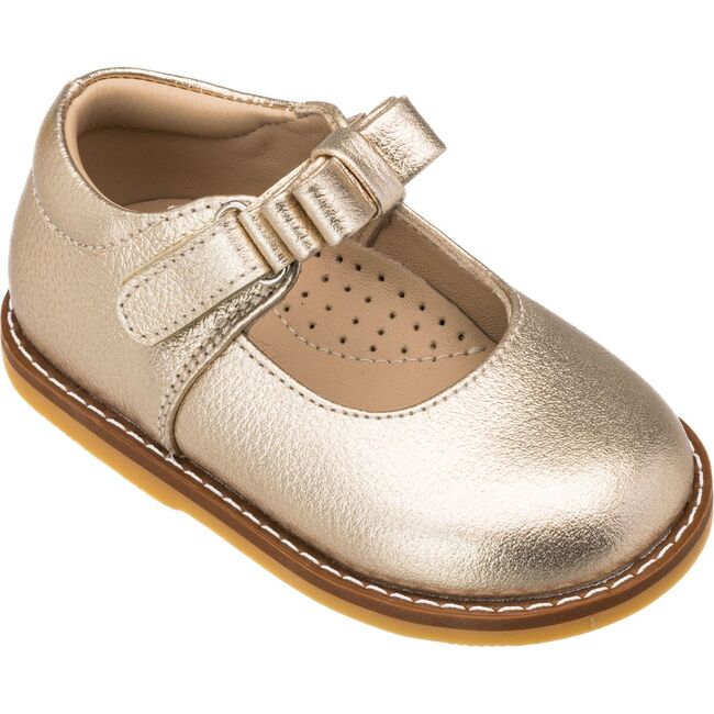 Mary Jane with Bow Toddler, Gold