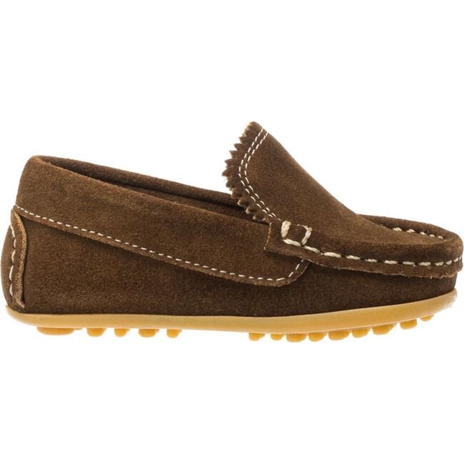 Antton Driver Moc Toddlers Suede, Chestnut - Loafers - 3