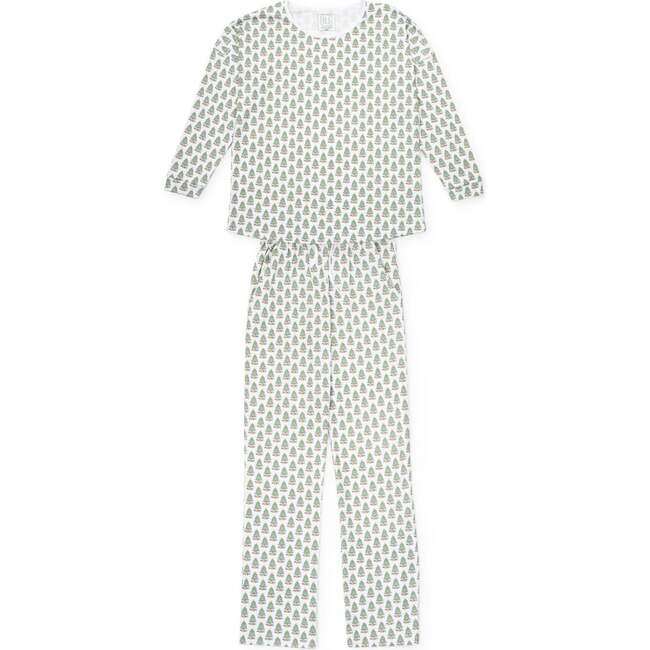 Audrey Women's Longsleeve Top Pant Set, Under the Christmas Tree