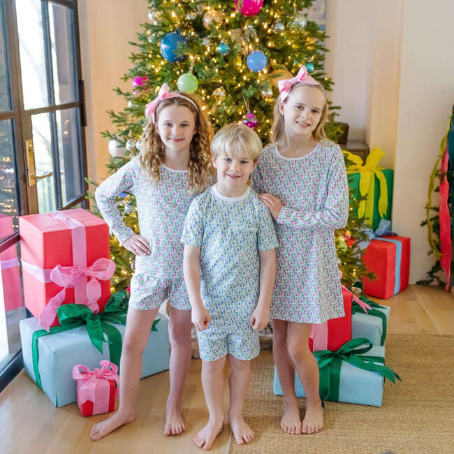 Sophie Girls' Short Set, Mod Holiday Pink - Mixed Apparel Set - 3