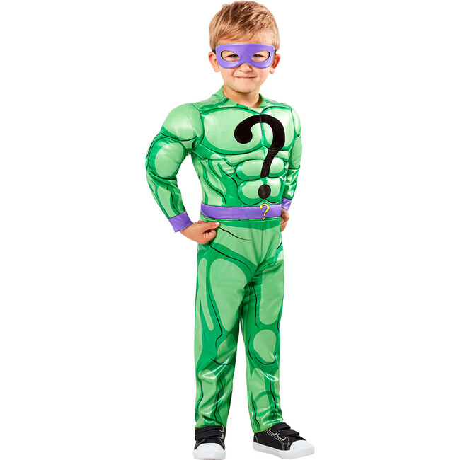 Rubies DC Comics Batman Riddler Muscle Chest Toddler and Kids Boys Costume