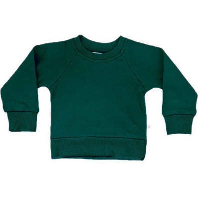 Crewneck Terry Sweatshirt, Forest Green