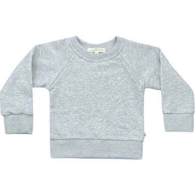 Crewneck Terry Sweatshirt, Heather Gray