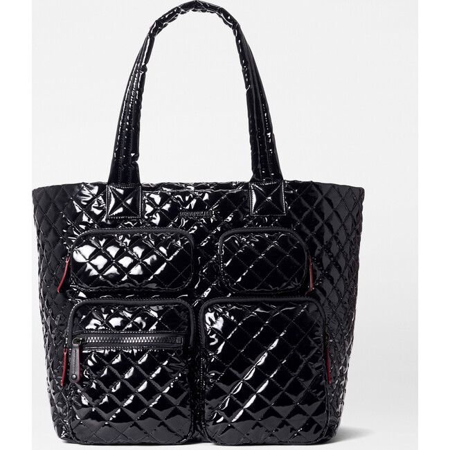 Large Metro Travel Tote II, Black Lacquer