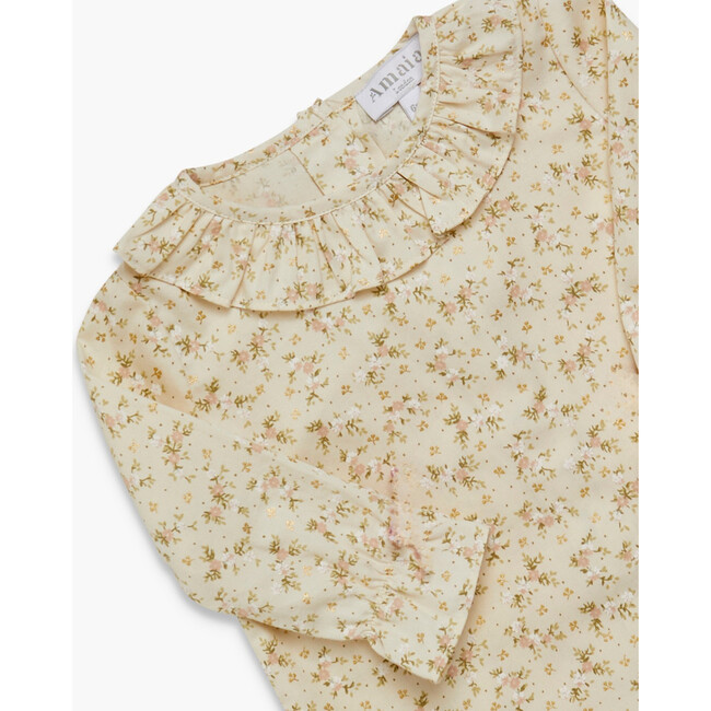 Amelia Blouse Pink/Green Floral - Blouses - 3