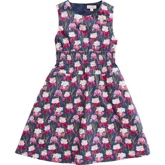 Mini Carly Dress in Navy Pressed Petals