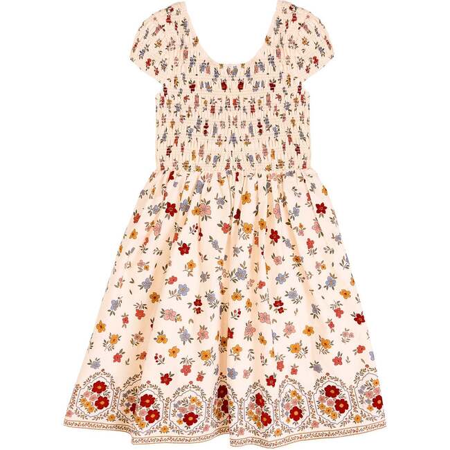 Mini Marlow Cap Sleeve Dress in Cream Ditsy Floral