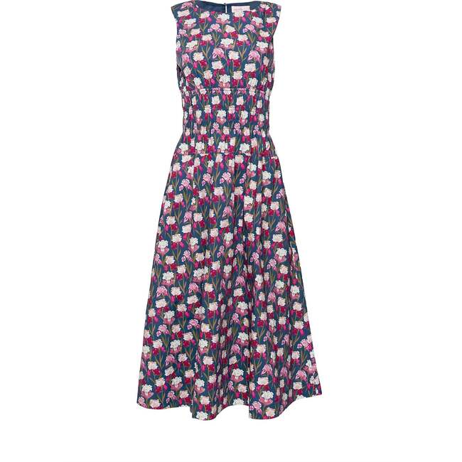Carly Dress in Navy Pressed Petals