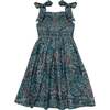 Mini Rayna Dress in Teal Ribboned Garden - Dresses - 1 - thumbnail