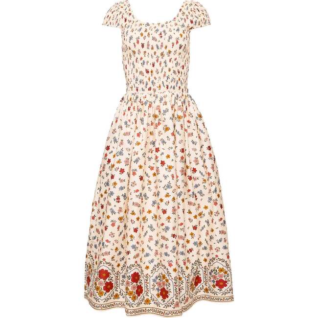 Marlow Cap Sleeve Dress in Cream Ditsy Floral