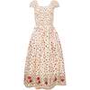Marlow Cap Sleeve Dress in Cream Ditsy Floral - Dresses - 1 - thumbnail