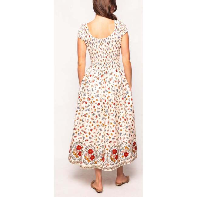 Marlow Cap Sleeve Dress in Cream Ditsy Floral - Dresses - 4
