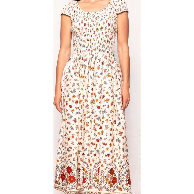 Marlow Cap Sleeve Dress in Cream Ditsy Floral - Dresses - 5