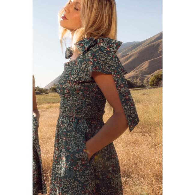 Rayna Dress in Teal Ribboned Garden - Dresses - 3