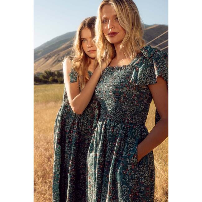Rayna Dress in Teal Ribboned Garden - Dresses - 4