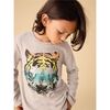 Star Foil Tiger Graphic Tee, Med Heather Grey - T-Shirts - 3
