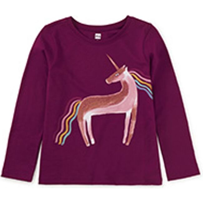 Rainbow Unicorn Graphic Tee, Cosmic Berry
