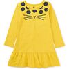 Ruffle Hem Graphic Dress, Sulphur - Dresses - 1 - thumbnail