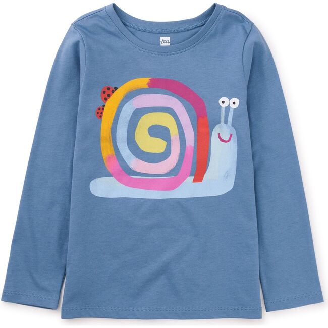 Rainbow Snail Graphic Tee, Coronet Blue