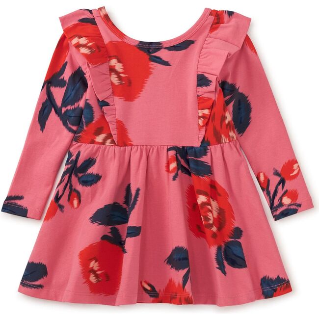 Ruffle Shoulder Ballet Dress, Turkish Rose - Dresses - 3