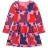 Long Sleeve Pocket Dress, Quilt Tulip - Dresses - 1 - thumbnail