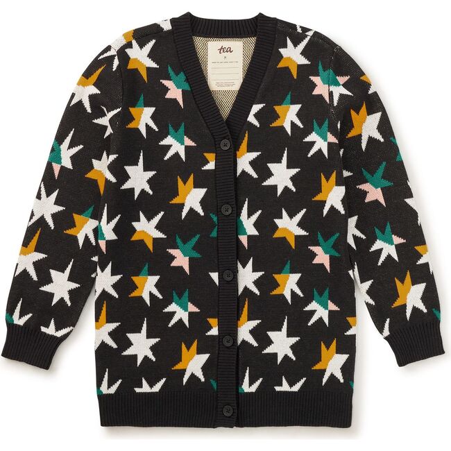 Long Iconic Stars Cardigan, Colorblock Stars