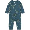 Long Sleeve Pocket Baby Romper, Dynamic Dinos - Rompers - 1 - thumbnail