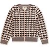 Zip Up Bow Cardigan, Bow - Cardigans - 1 - thumbnail