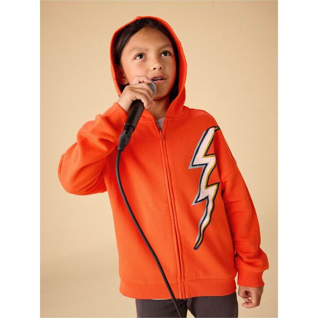 Lightning Bolt Easy Fit Hoodie, RAY - Sweatshirts - 6