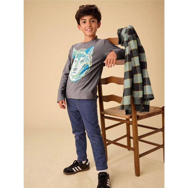 Wolf Graphic Tee, Thunder - T-Shirts - 4