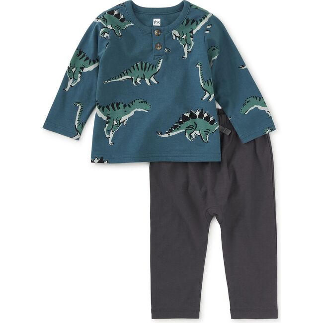 Henley Baby Set, Dynamic Dinos