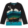 Glowing Lights Graphic Tee, Jet Black - T-Shirts - 2