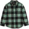 Flannel Button Up Shirt, Forest Plaid - Button Downs - 2