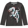 Dragon Graphic Tee, Pepper - T-Shirts - 1 - thumbnail