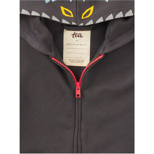 Dragon Hood Easy Fit Hoodie, Pepper - Sweatshirts - 3